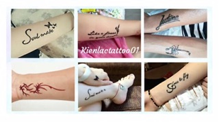 Hình xăm dán tattoo mini