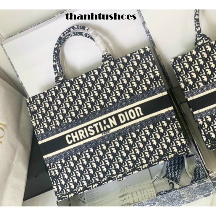 Túi DI Ô công sở Túi xách thổ cẩm họa tiết size to 36-40 kèm tặng nơ hàng SUPER cao cấp