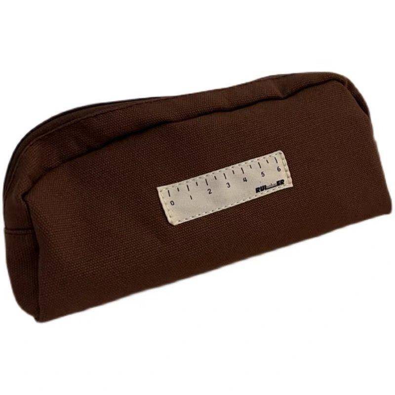 ⭐ iLado ⭐  Hộp đựng bút chì học sinh hộp bút chì màu đặc đen / trắng / nâu cute túi nilong chủ đề nhân vật túi zip nhỏ hộp vải đựng đồ Hộp đựng hộp bút hologram bút cute bọc zip tiểu an văn phòng phẩm Đa Dụng túi đựng đồ dùng cá nhân hình