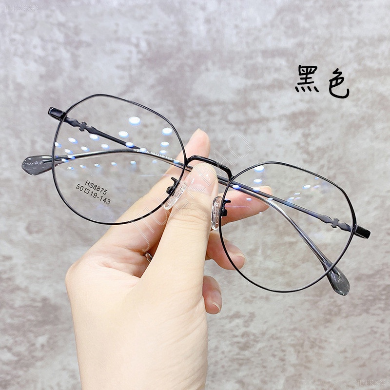 Mắt Kính Gọng Tròn Kim Loại Chống Tia Bức Xạ Máy Tính Phong Cách Hàn Quốc Cho Nam Nữ