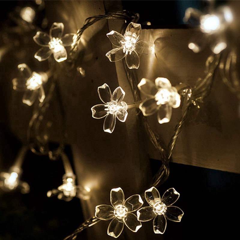 2M/4M/8M AA Battery Cherry blossom Decorative string light for Christmas New year