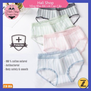Quần Lót Nữ ❤️FREESHIP❤️ Quần Lót Nữ Cotton Kẻ Caro Cạp Ren 045