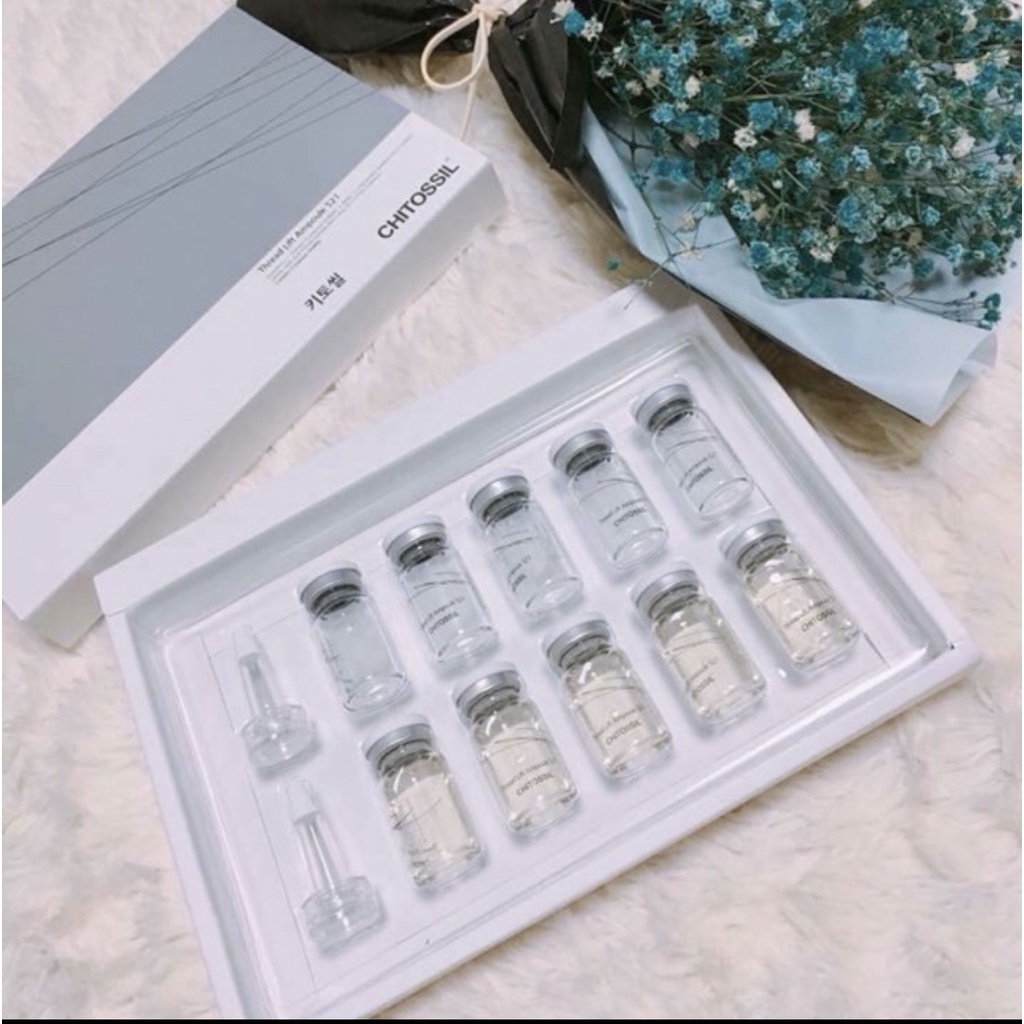 Chitossil- Cấy Chỉ Tơ Tằm - [ 1 Hộp 5 Cặp ]