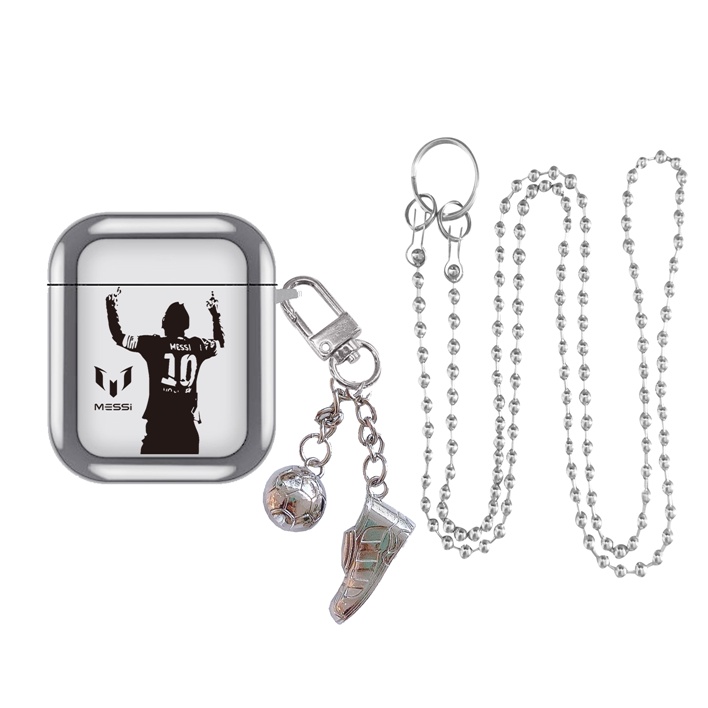 Vỏ Bảo Vệ Hộp Sạc Tai nghe không dây Airpods 1 / 2 / Pro Hình Giày Bóng Đá Cristiano Ronaldo / Ronaldo Có Dây Đeo Móc Khóa