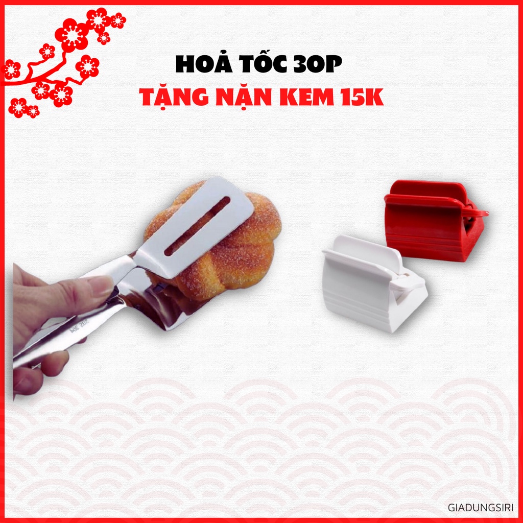 DEAL SỐC Kẹp Gắp Đảo Thức Ăn Nóng An Toàn Tiện Lợi Inox 304 Không Gỉ Sét An Toàn Không Độc Hại