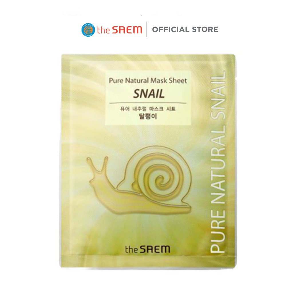 Mặt Nạ Giấy Dưỡng Trắng - Giữ Ẩm the SAEM Pure Natural Mask Sheet 20ml