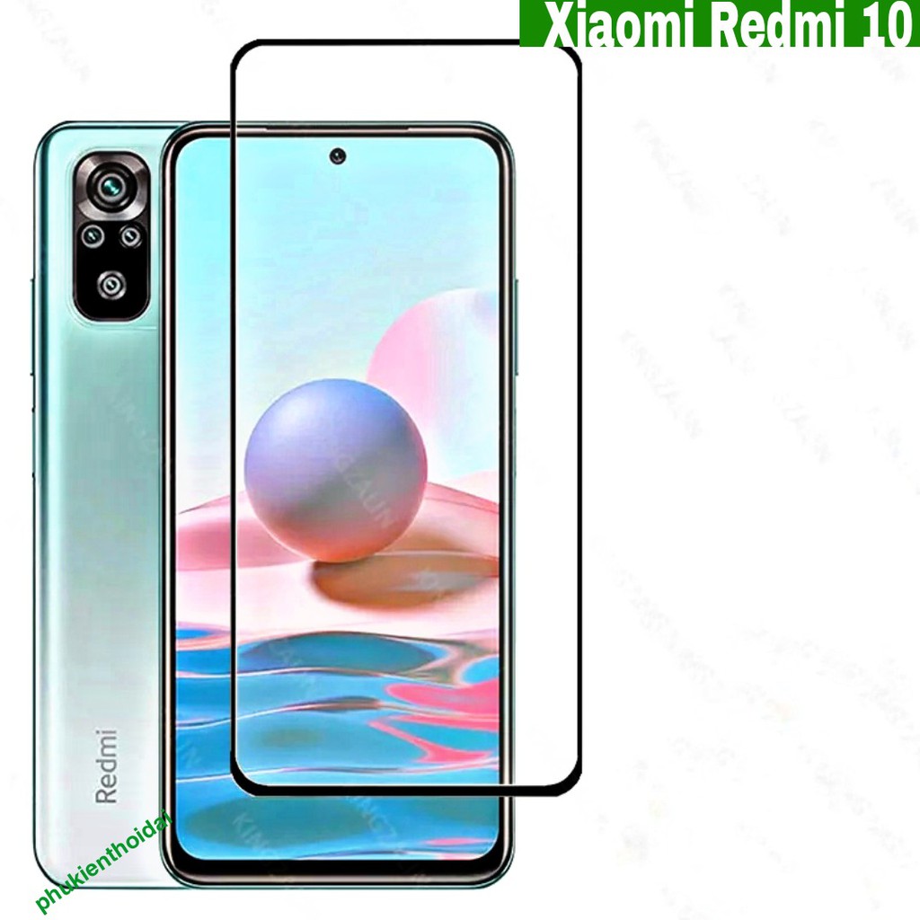 Cường lực 5D Cho Redmi Note 7 / Redmi 10 Full Màn Full keo ( tặng keo mép giấy lấy bụi )