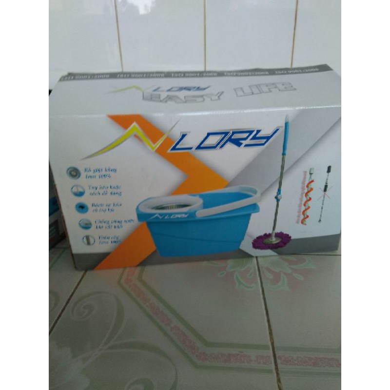 bộ lau nhà lory lồng inox (2 bông lau)