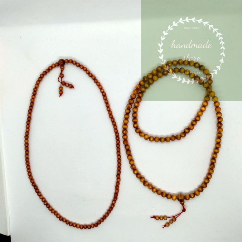 Vòng hạt gỗ huyết long trừ tà tăng vượng khí 8 ly và 6 ly