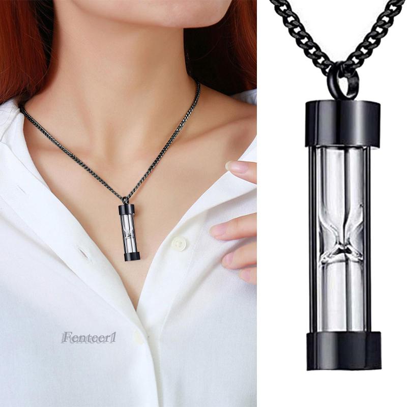 [Fenteer1] Vòng cổ Mặt Đồng Hồ Cát Bằng Thép Không Gỉ