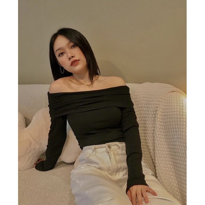 🥕ÁO_CROPTOP_BẸT_VAI_TAY_DÀI🥦