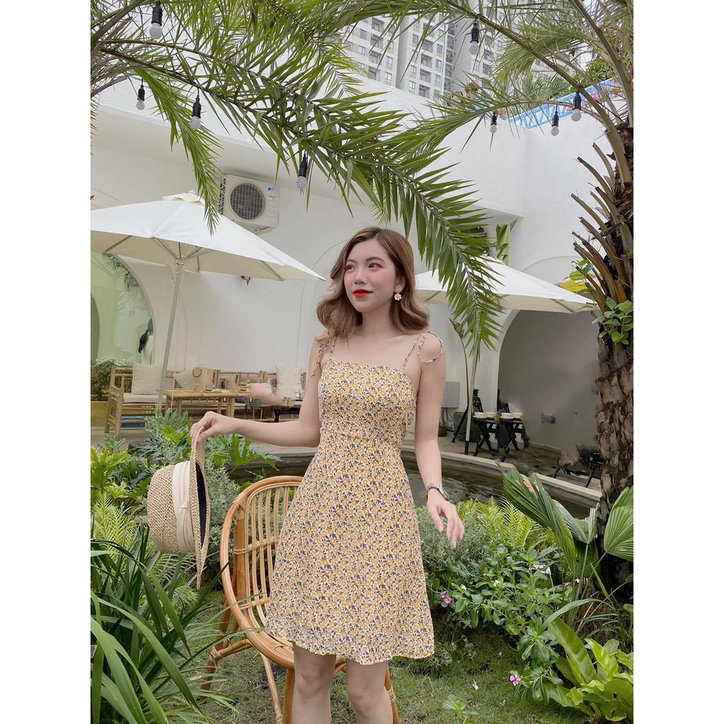 Mila Dress - Đầm 2 dây hoa