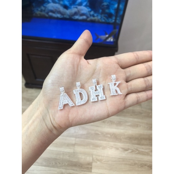 Mặt dây chuyền chữ cái bạc ta gắn đá Piaget mẫu mới-Minh Tâm Jewelry