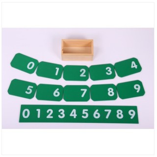 Giáo cụ Montessori thẻ số từ 0-9