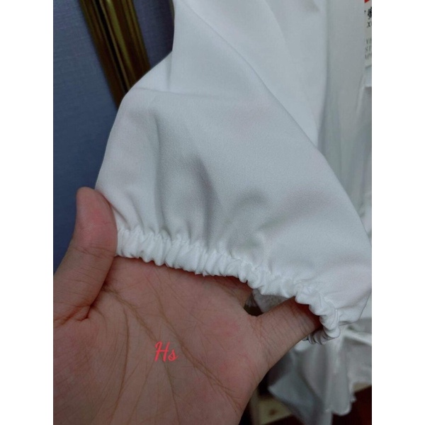 Vây cổ vuông tay bồng rút hông HSU1