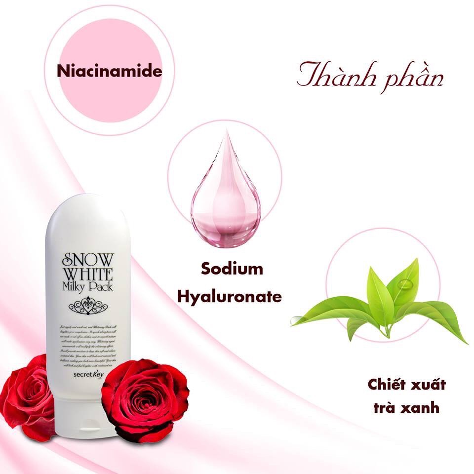 Kem Dưỡng Trắng Secret Key Body Snow White Milky Pack 200g