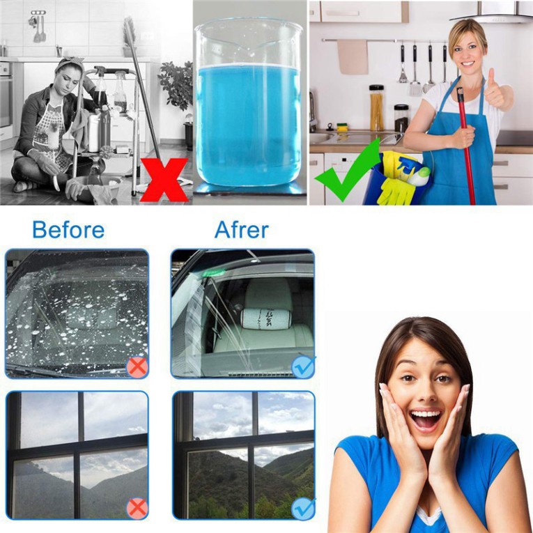 Viên sủi rửa kính xe chuyên dụng, chất tẩy rửa kính lái xe ô tô FEMARI
