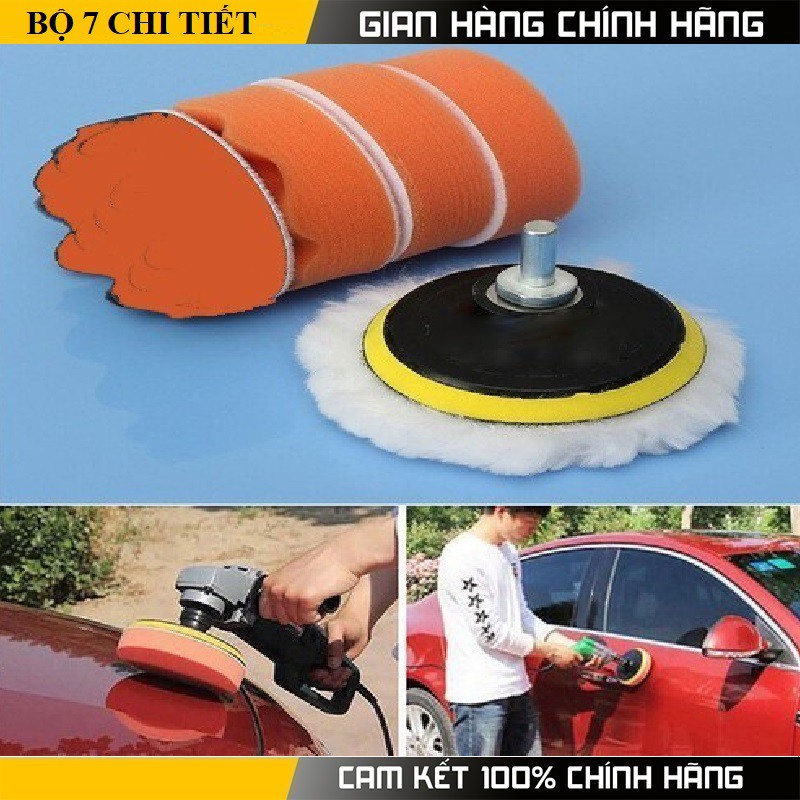 Phớt lông cừu đánh bóng ô tô xe máy 4inh - bông đánh bóng