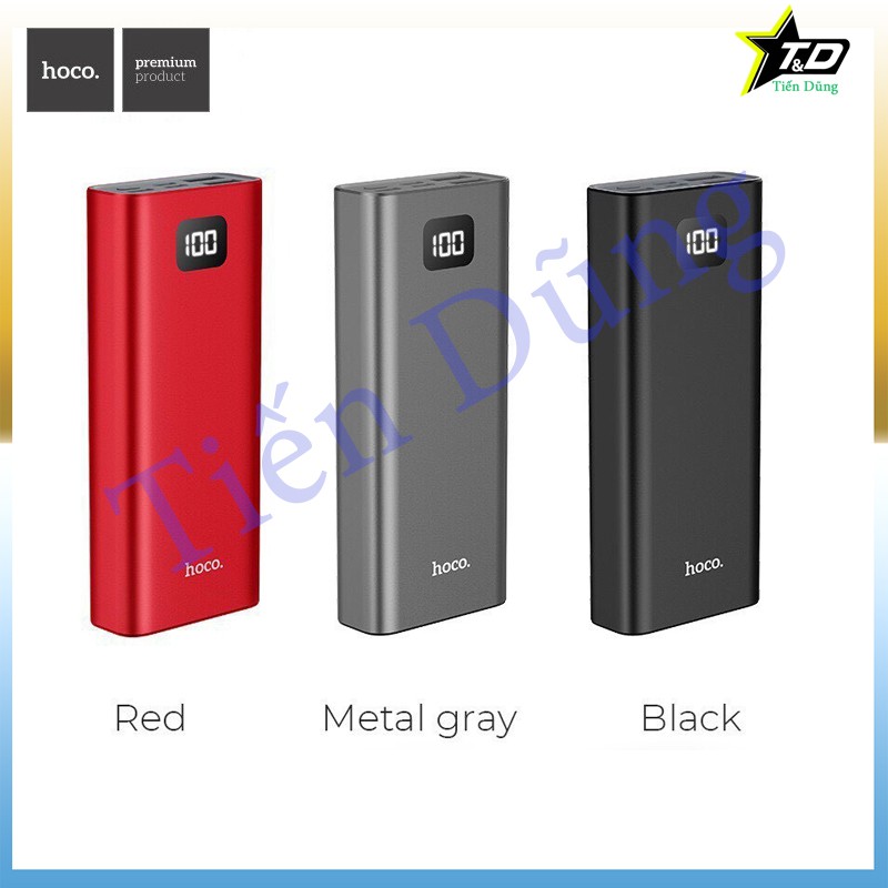 Pin sạc dự phòng Hoco J46A Star ocean 20000mAh 3 cổng vào pin là : Lightning  Micro Type-C / 4 cổng Output USB