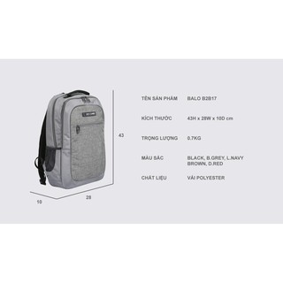 Balo Laptop Simplecarry B2B17