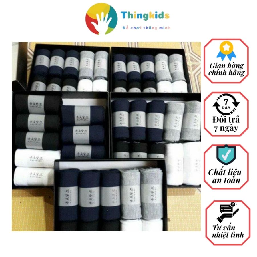 Hộp 10 đôi tất chống hôi chân cho nam và nữ- Êm chân - Kháng khuẩn - Khử mù- Thingkids
