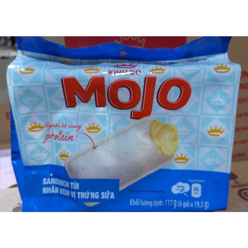 Bánh Sandwich trứng nhân kem Mojo 117gam