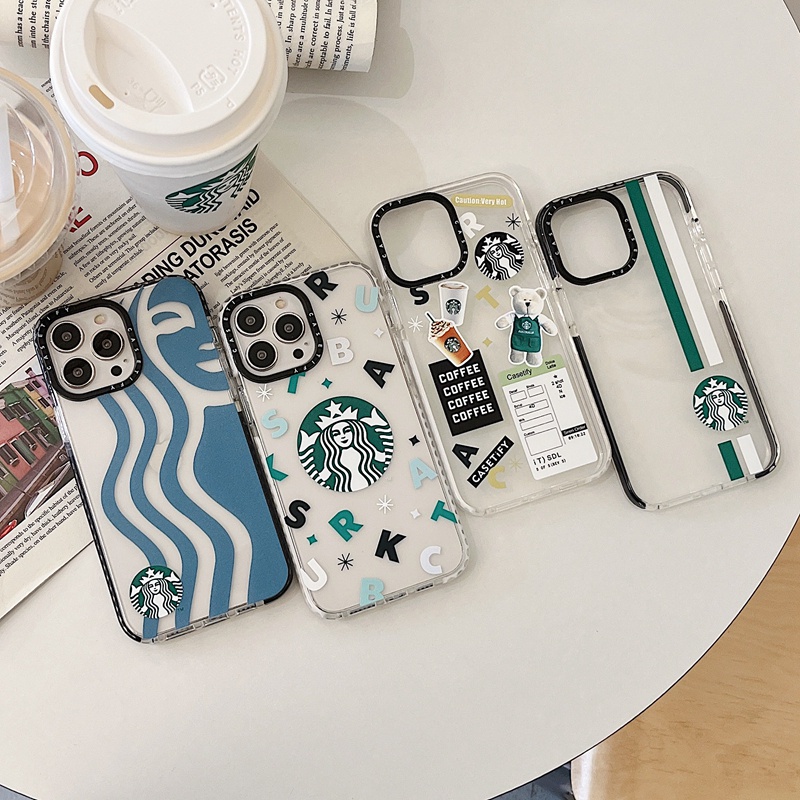 Ốp điện thoại TPU silicon hình Starbucks thích hợp cho iPhone 7 8 Plus X XS XR 11 12 13 Mini Pro Max SE 2020