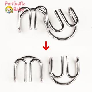 ✦✿8pcs/Set Metal Puzzle Wire IQ Mind Brain Kids Adults Stress Reliever Toys