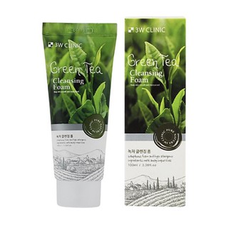 CoSữa Rửa Mặt Chiết Xuất Từ Trà Xanh 3W Clinic Green Tea Foam Cleansing (100ml)