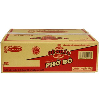 Thùng Phở Bò Đệ Nhất Acecook (30 gói x 65g)