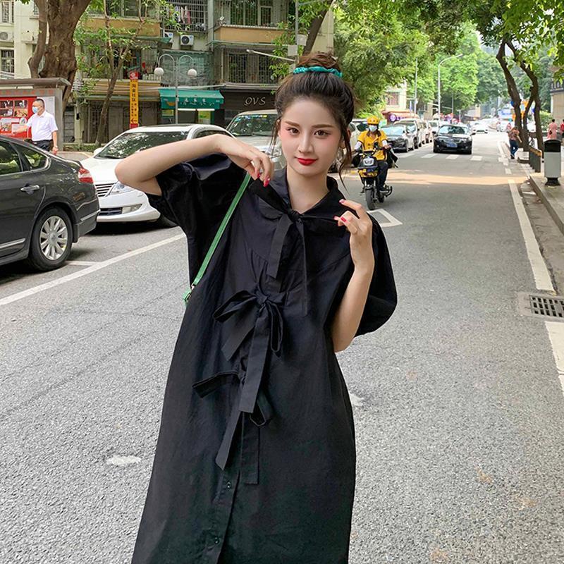 Đầm Sơ Mi Tay Phồng Thời Trang Mùa Hè Pháp Dành Cho Nữ