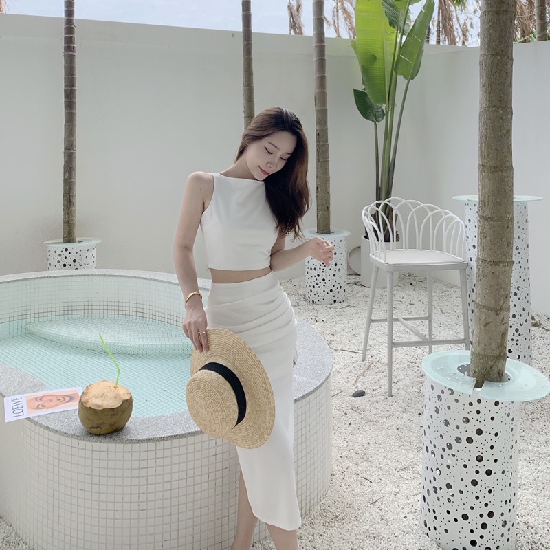 Set áo + chân váy sang trọng đi tiệc mát mẻ hack dáng size S/M/L chỉ có tại LUXIEU GARDEN🌸