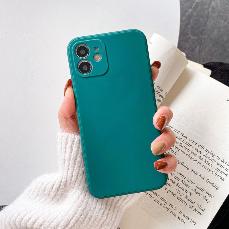 Ốp Điện Thoại Màu Trơn Bảo Vệ Camera Cho iphone X XS XR XSMAX 11 11ProMax