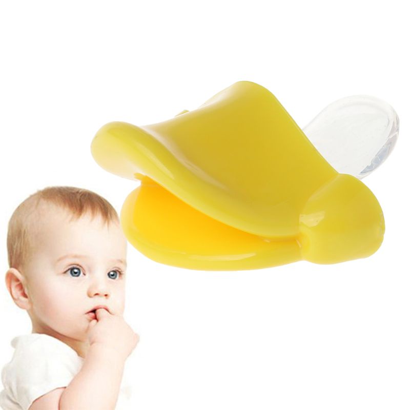 Núm ti giả hình mỏ vịt bằng cho bé
