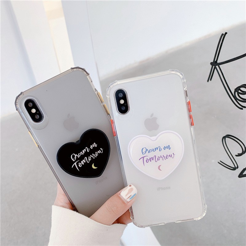 [Mã ELORDER5 giảm 10k đơn 20k] Popsocket giá đỡ điện thoại pop up trái tim in bóng TOMORROW bling bling