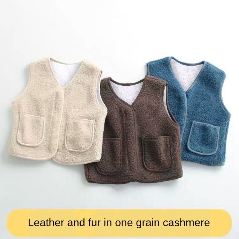 Áo Khoác Không Tay Bằng Vải Cashmere Thời Trang Dành Cho Trẻ Nhỏ