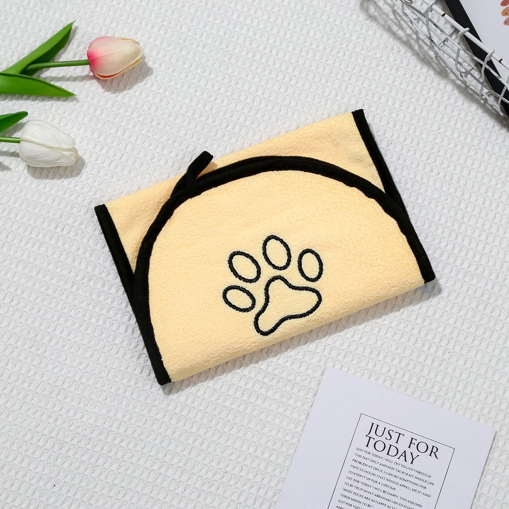 Khăn Choàng Tắm Thấm Hút Tốt Nhanh Khô Có Túi Tiện Dụng Cho Thú Cưng