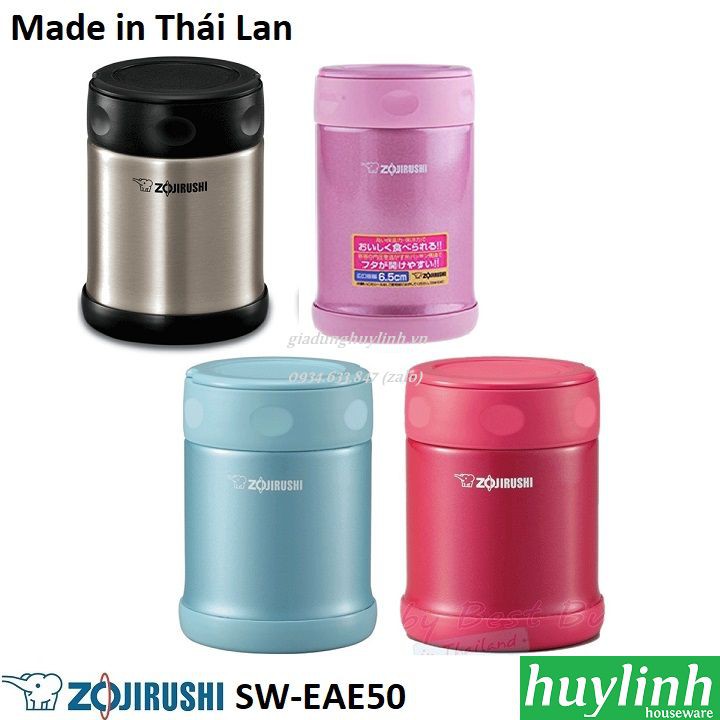 Freeship Cà men hộp đựng thức ăn giữ nhiệt Zojirushi SW-EAE50 - 500ml