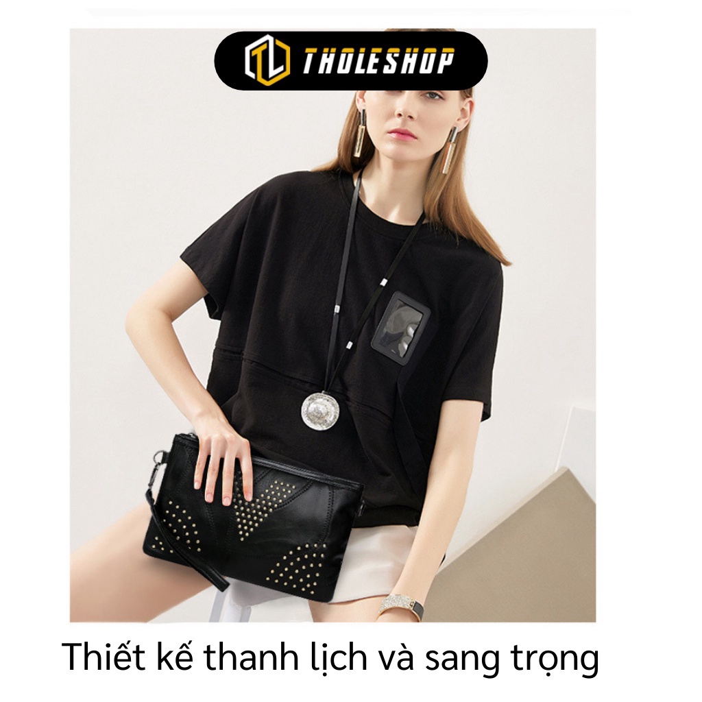 Túi xách thời trang nữ  GIÁ VỐN Túi xách đeo vai đính hạt cườm chữ V thiết kế thanh lịch 8150