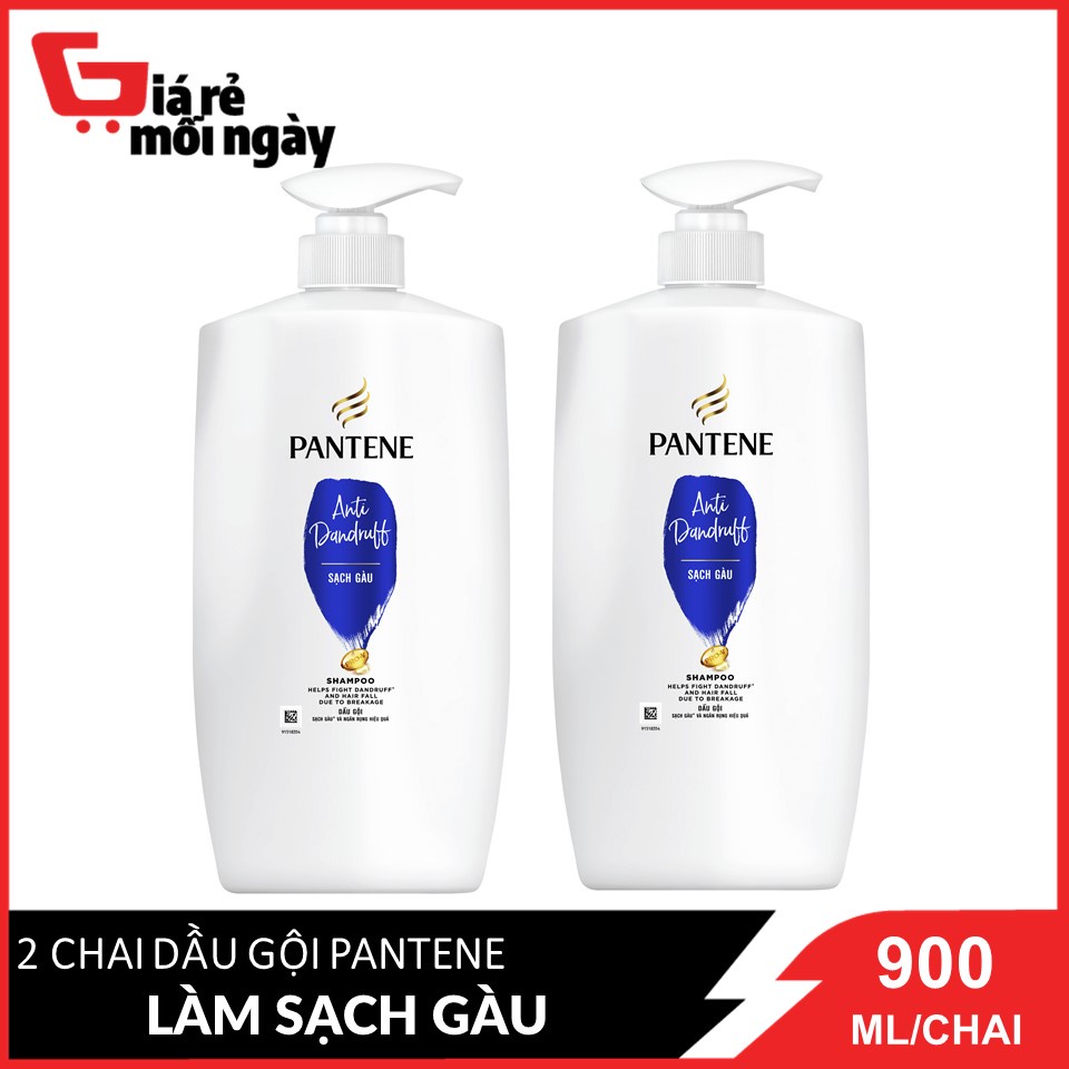 Combo 2 Dầu gội Pantene sạch gàu 900ml x2