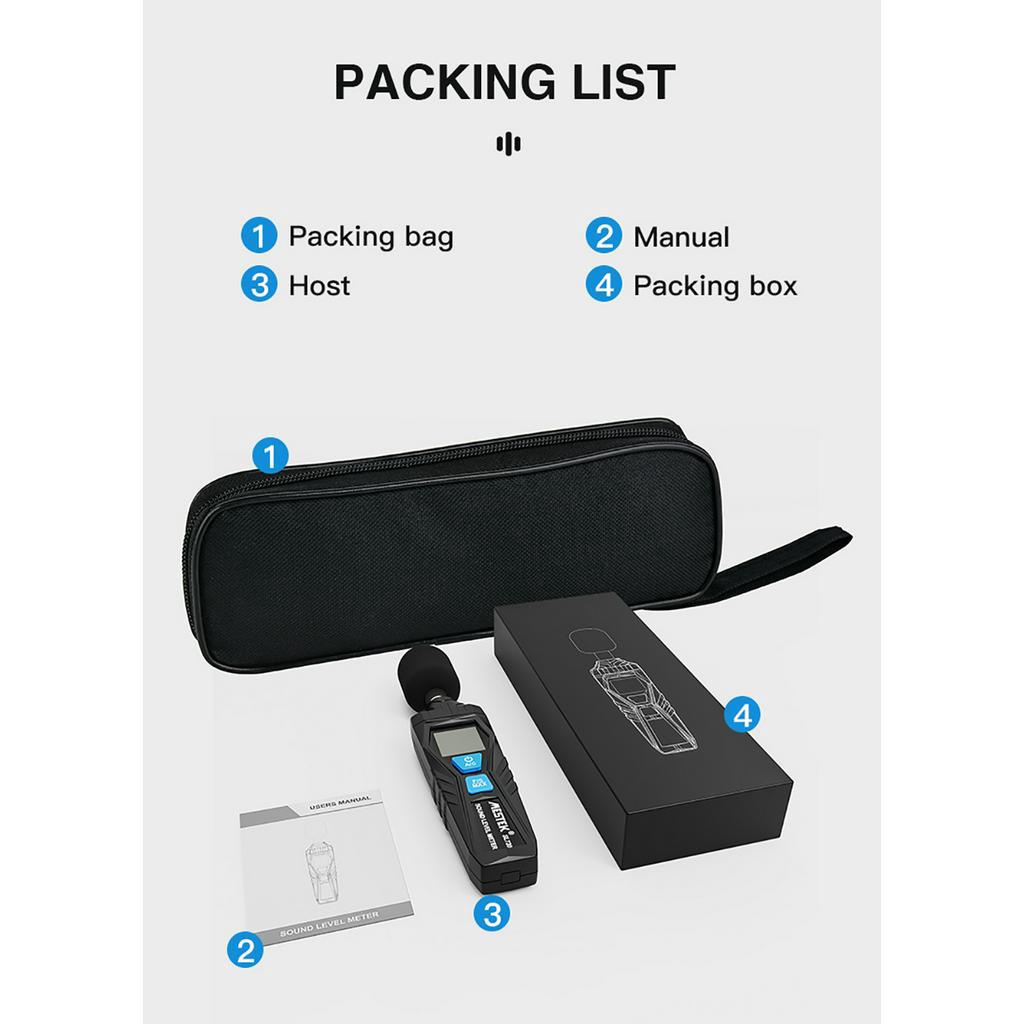 Máy Đo Tiếng Ồn Kỹ Thuật Số Cầm Tay 30-130dB