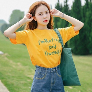 Áo thun nữ in I'm retire do it