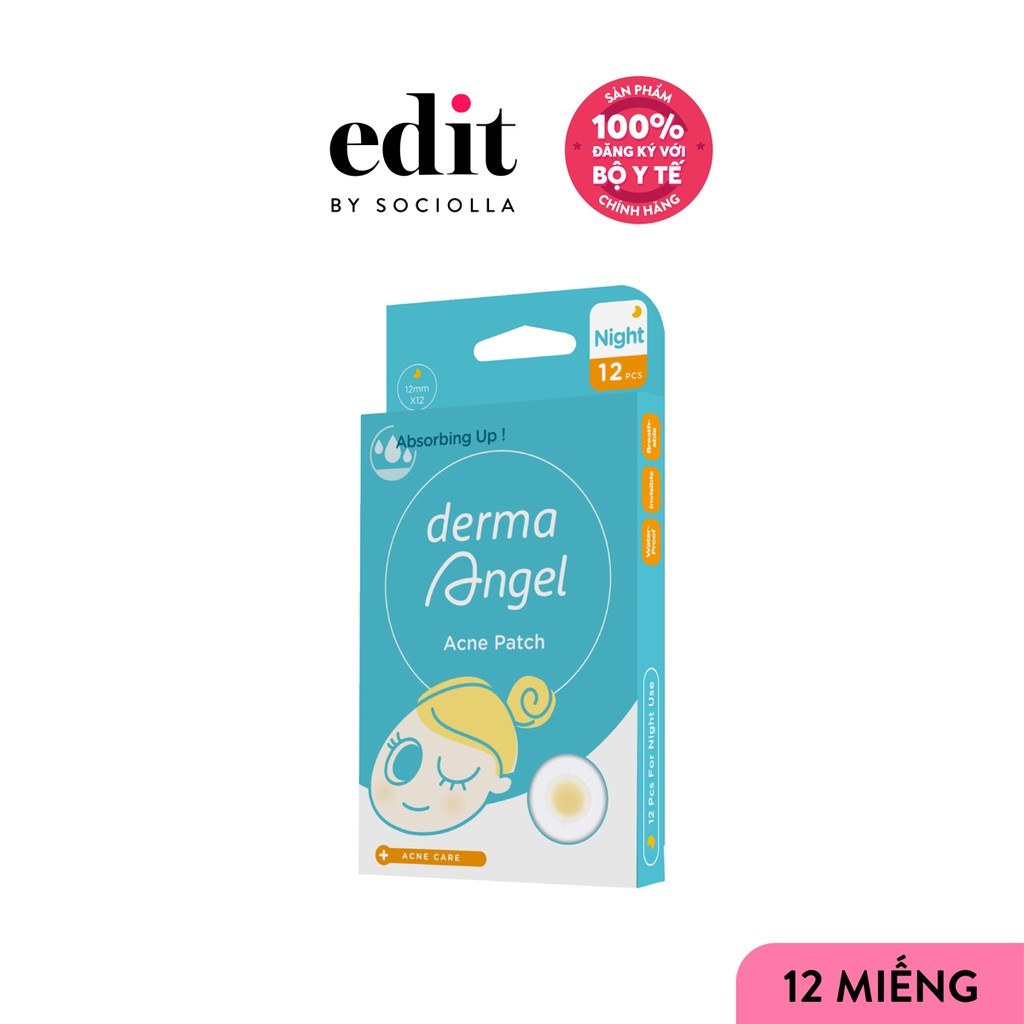 [G] Miếng dán mụn dùng cho ban đêm (12 miếng) DERMA ANGEL