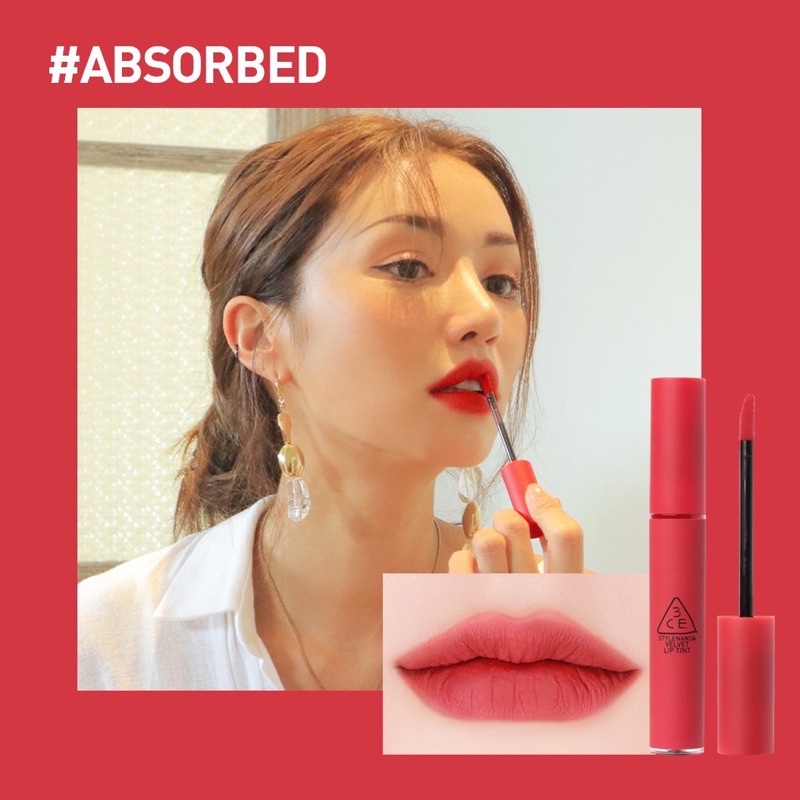 [Đủ Bill] Son Kem Lì 3CE Velvet Lip Tint Mịn Mượt Chính Hãng 4g