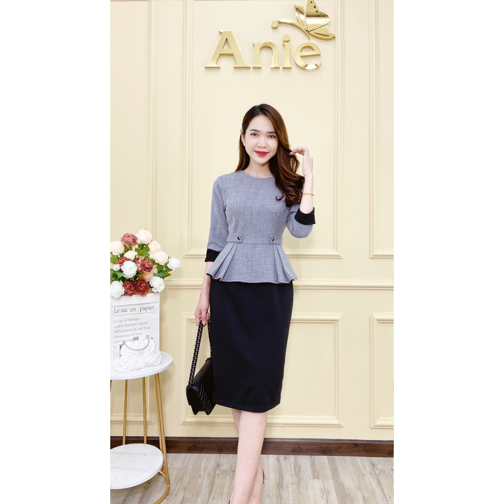 ANIE-Đầm Peplum Nút Eo Milan - AN1825