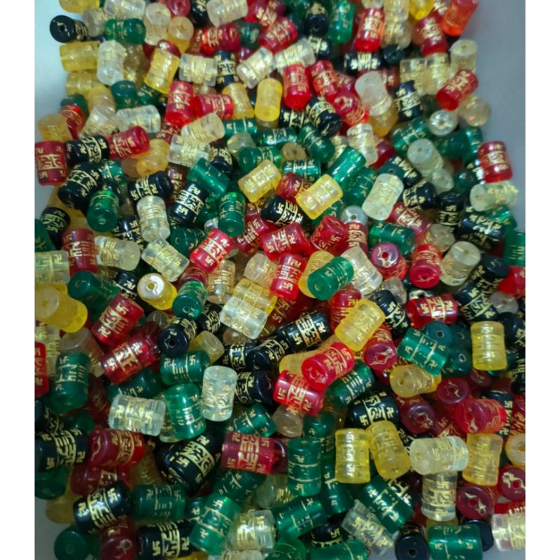 Vòng tay lu thống khắc chú Ommani dây cáp khóa bấm bền đẹp