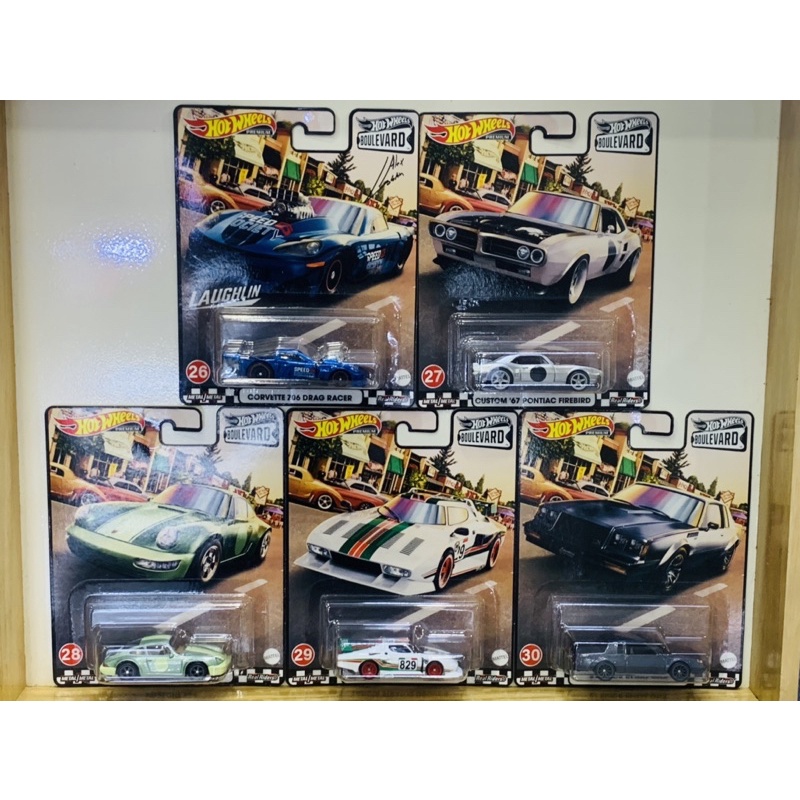 Hobby Store xe mô hình Hot Wheels Premium Boulevard 2021 Set Lẻ (Corvette Z06, Pontiac Firebird, Porsche, Lancia, Buick)