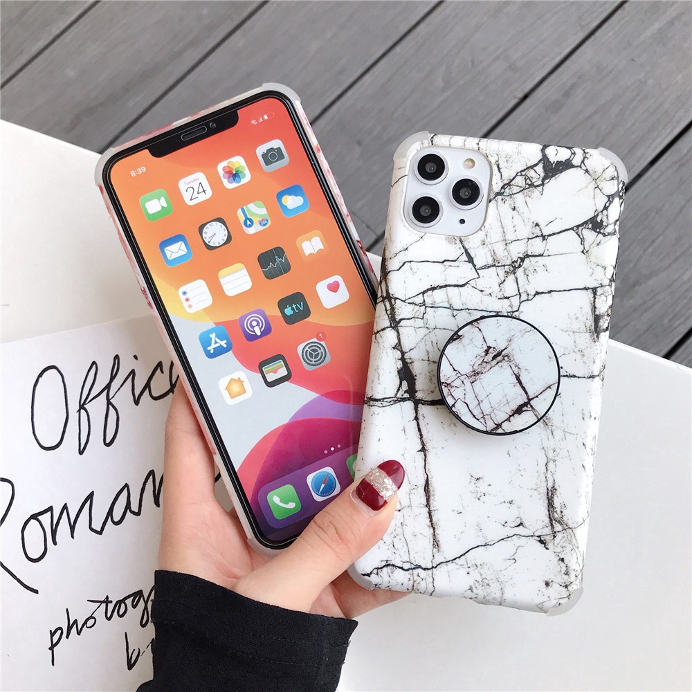 Ốp điện thoại TPU họa tiết đá hoa cương cao cấp cho iPhone 11 Pro Max 7 8 Plus XS Max XR X