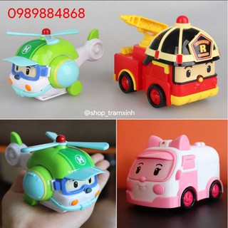 Set 4 ô tô đồ chơi Robocar Poli dễ thương cho bé