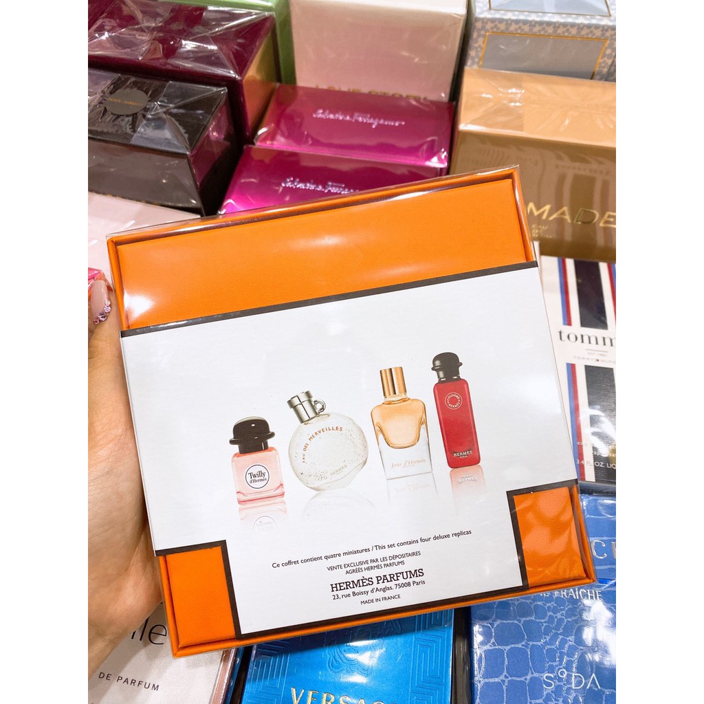 Set Nước Hoa ❣️FREESHIP❣️ Set Nước Hoa Hermes Deluxe Replica Coffret 4 Chai